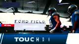 touchdown (+6, try not yet on the scorebug), frame 12, redacted copy